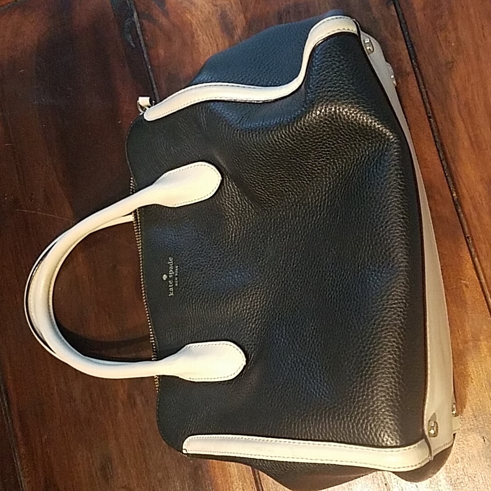 Kate Spade leather bowler satchel double zip bag